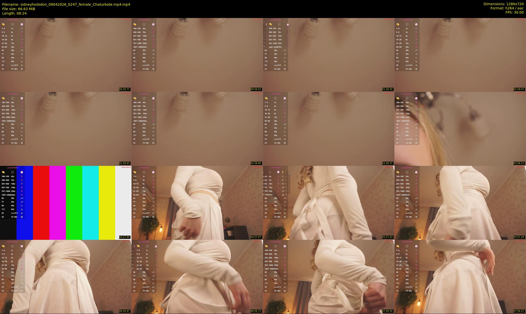 sidneyhodsdon — 9 minute Chaturbate female cam show recording, 720p, Apr 9, 2026