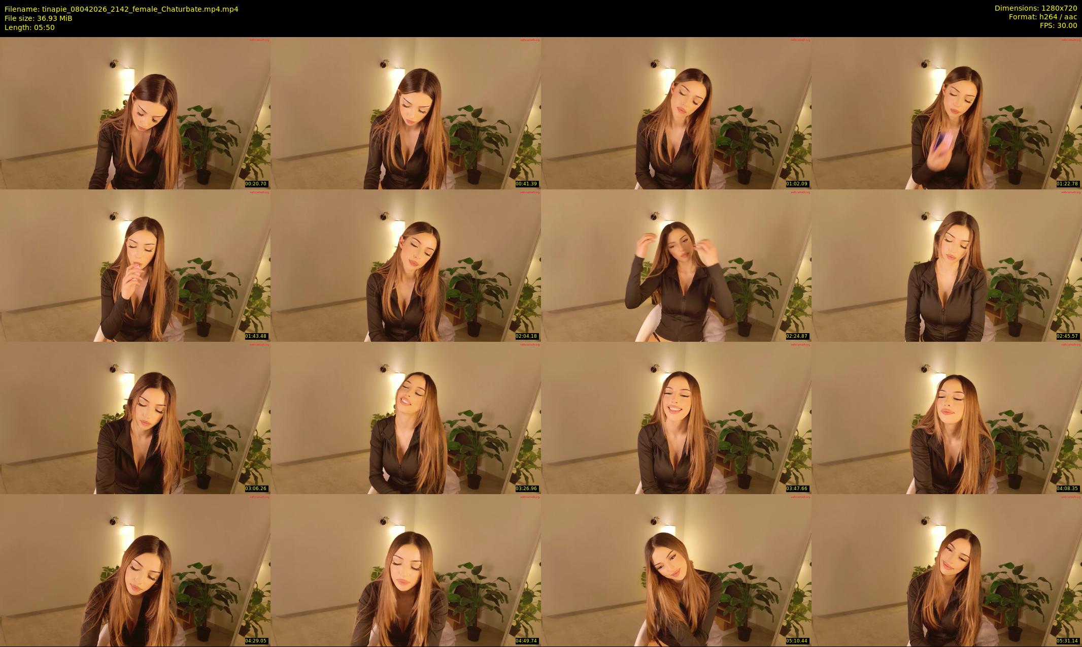 tinapie — 6 minute Chaturbate female cam show recording, 720p, Apr 8, 2026