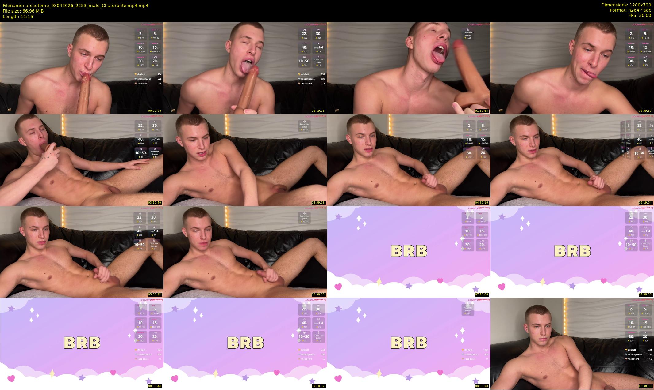 ursaotome — 12 minute Chaturbate male cam show recording, 720p, Apr 8, 2026