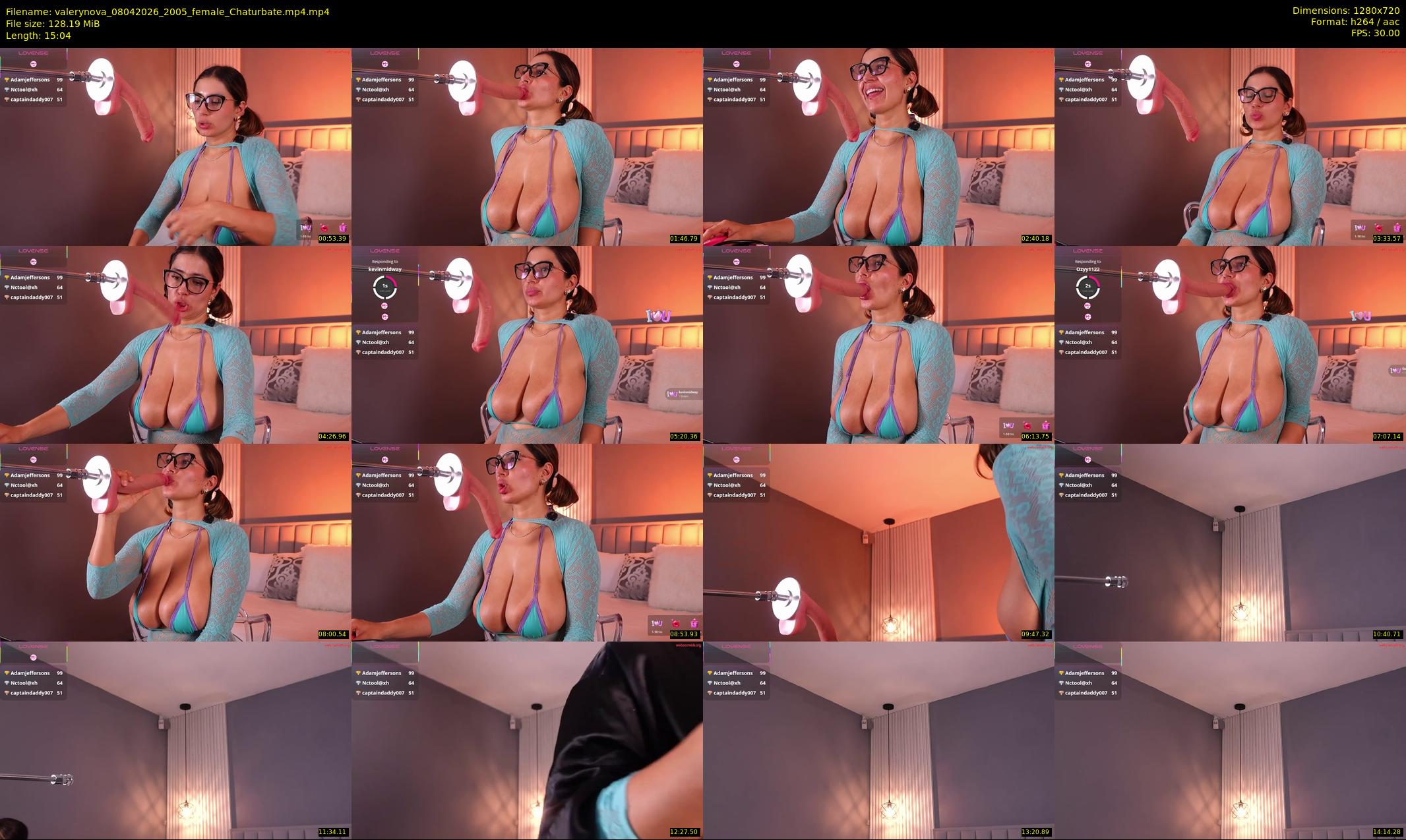 valerynova — 16 minute Chaturbate female cam show recording, 720p, Apr 8, 2026