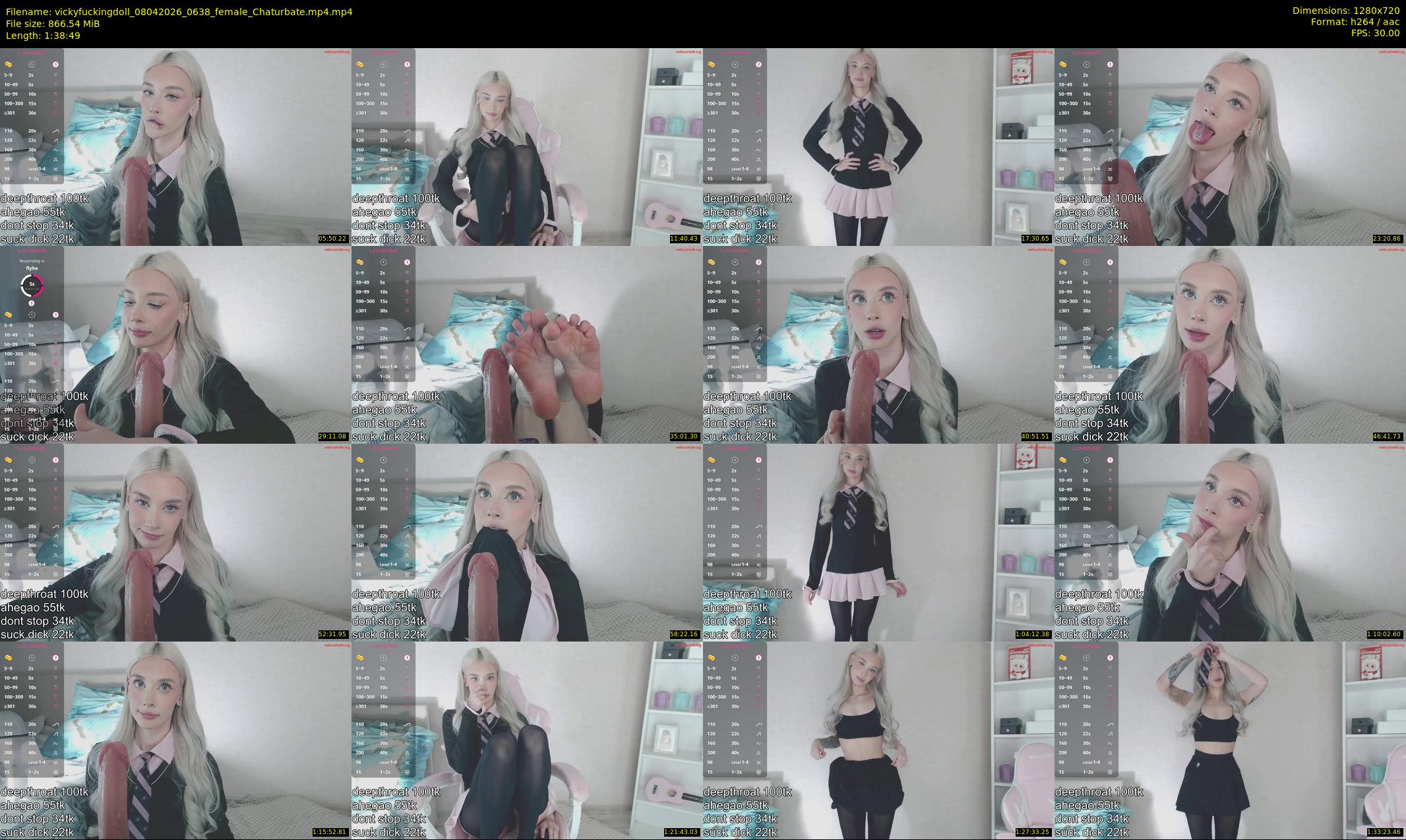 vickyfuckingdoll — 99 minute Chaturbate female cam show recording, 720p, Apr 8, 2026