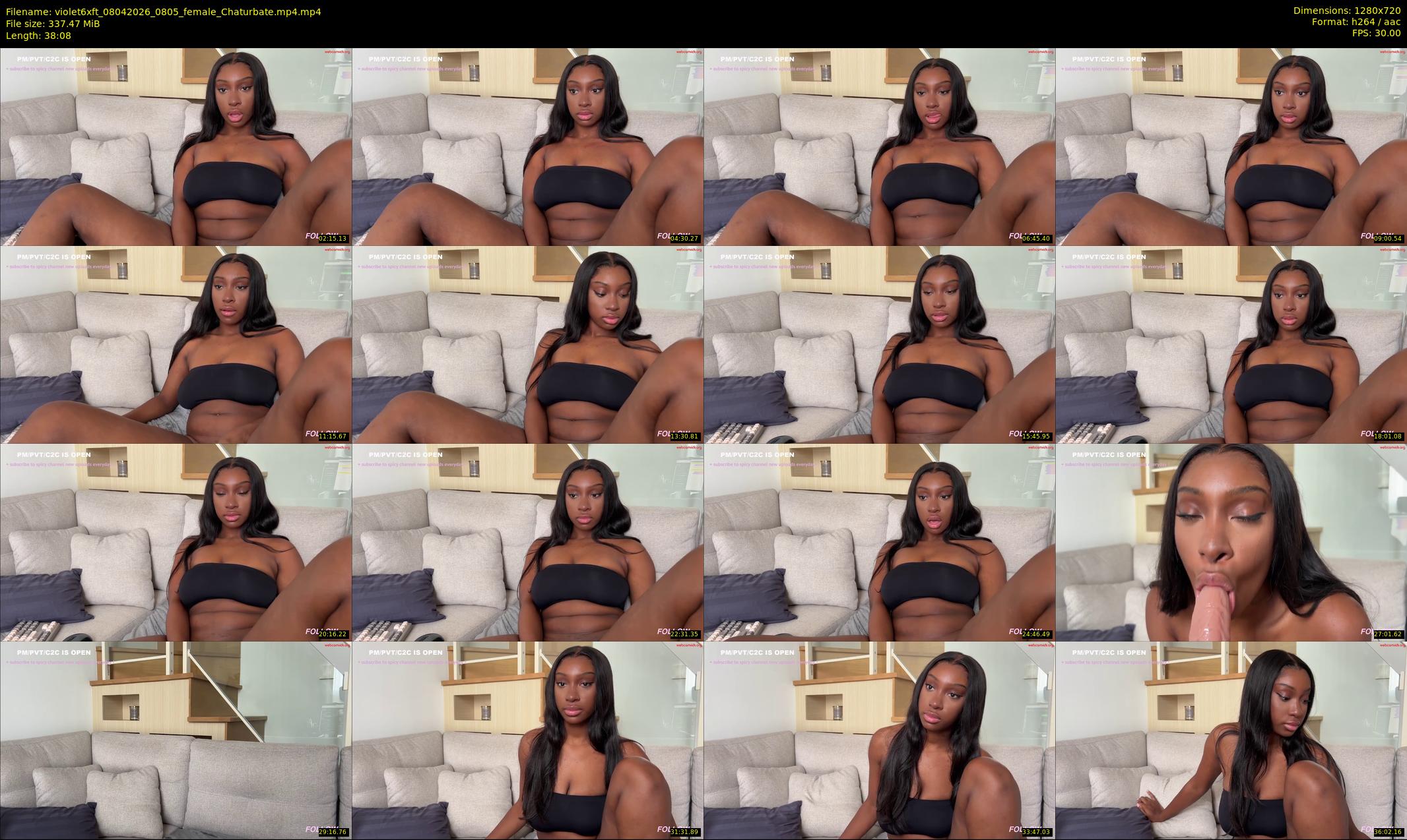 violet6xft — 39 minute Chaturbate female cam show recording, 720p, Apr 8, 2026