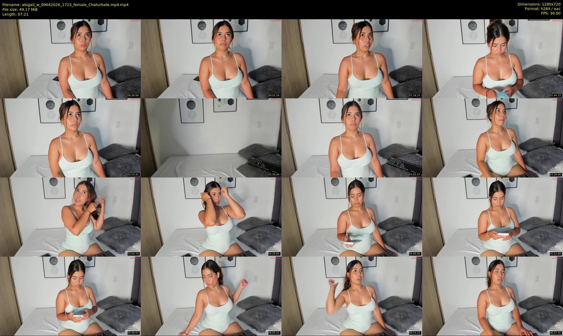 abigail_w — 8 minute Chaturbate female cam show recording, 720p, Apr 9, 2026