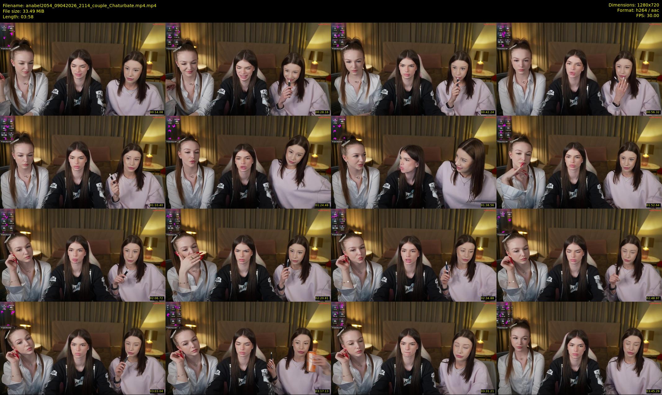anabel2054 — 4 minute Chaturbate female cam show recording, 720p, Apr 9, 2026