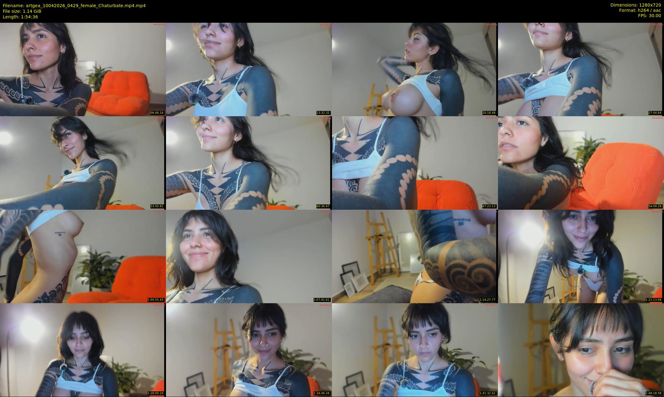 artgea — 115 minute Chaturbate female cam show recording, 720p, Apr 10, 2026