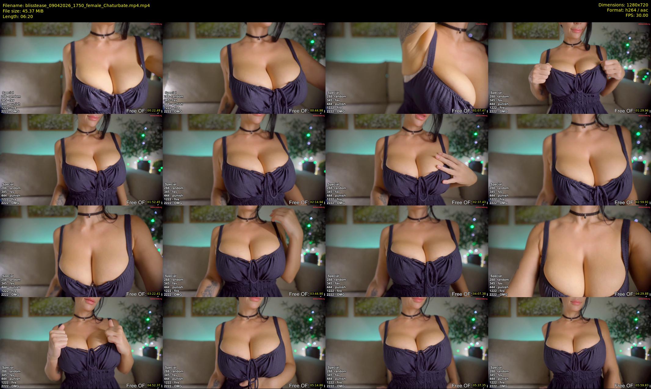 blisstease — 7 minute Chaturbate female cam show recording, 720p, Apr 9, 2026