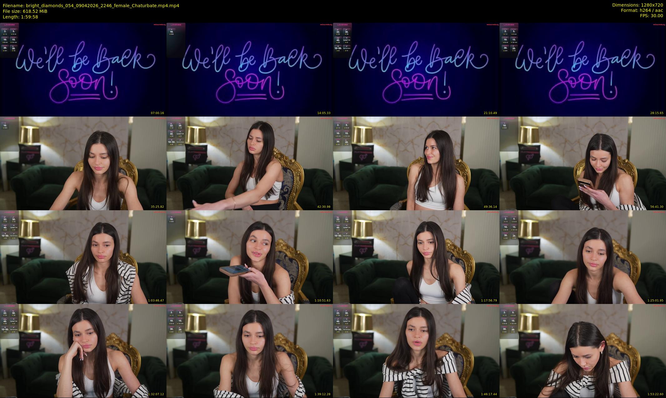 bright_diamonds_054 — 120 minute Chaturbate couple cam show recording, 720p, Apr 9, 2026