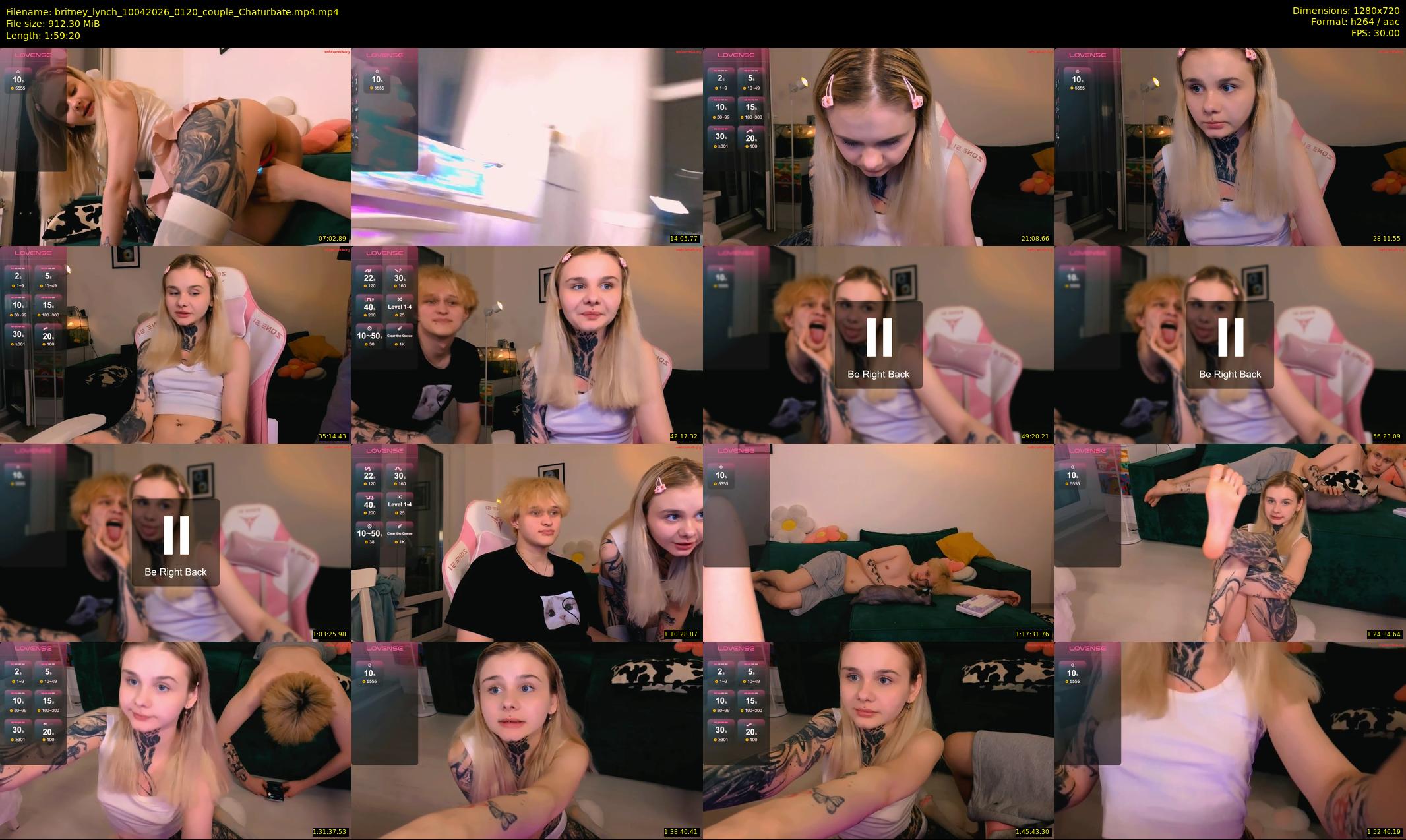 britney_lynch — 120 minute Chaturbate female cam show recording, 720p, Apr 10, 2026