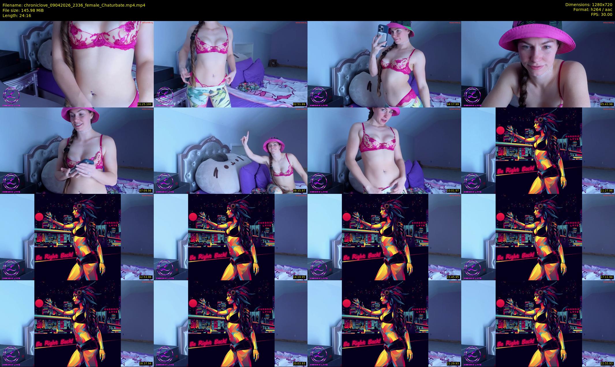 chroniclove — 25 minute Chaturbate female cam show recording, 720p, Apr 9, 2026
