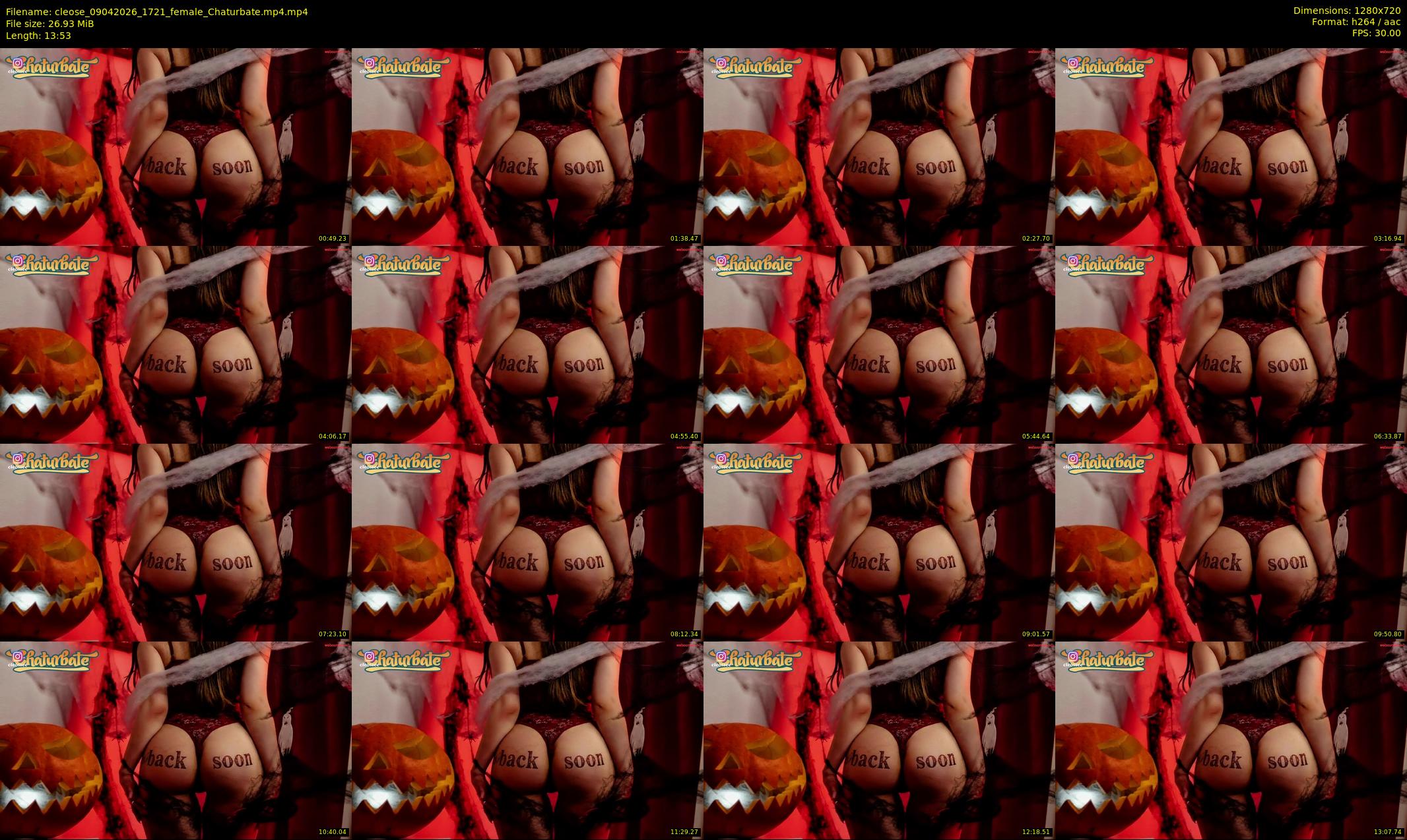cleose — 14 minute Chaturbate female cam show recording, 720p, Apr 9, 2026