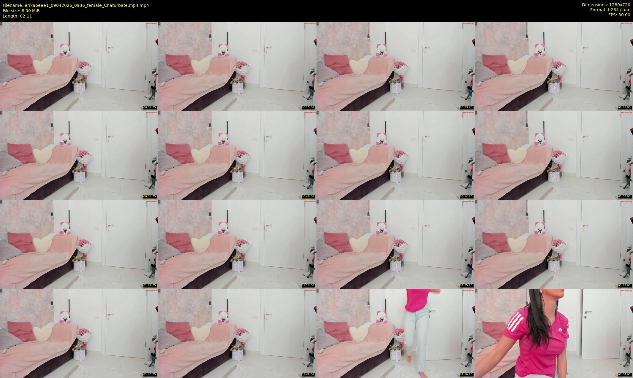 erikabeee1 — 3 minute Chaturbate female cam show recording, 720p, Apr 9, 2026