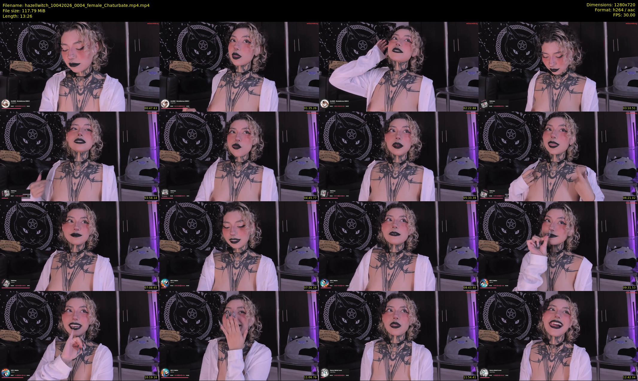 hazellwitch — 14 minute Chaturbate female cam show recording, 720p, Apr 10, 2026