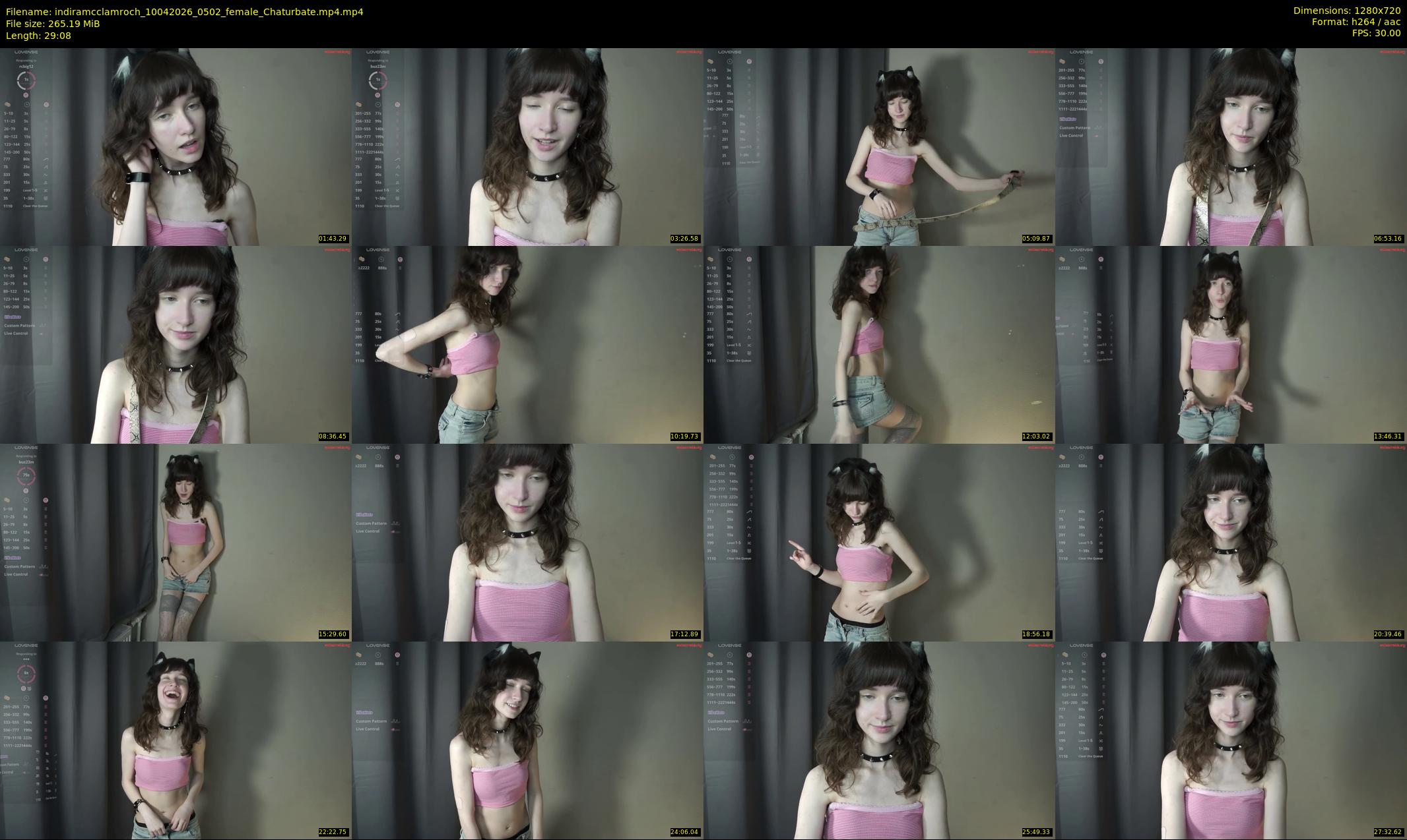 indiramcclamroch — 30 minute Chaturbate female cam show recording, 720p, Apr 10, 2026