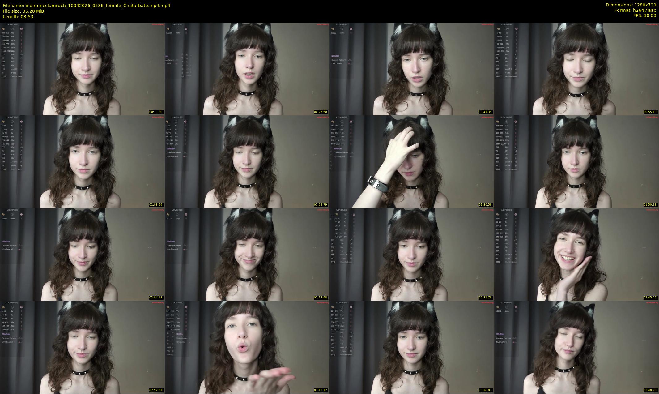 indiramcclamroch — 4 minute Chaturbate female cam show recording, 720p, Apr 10, 2026