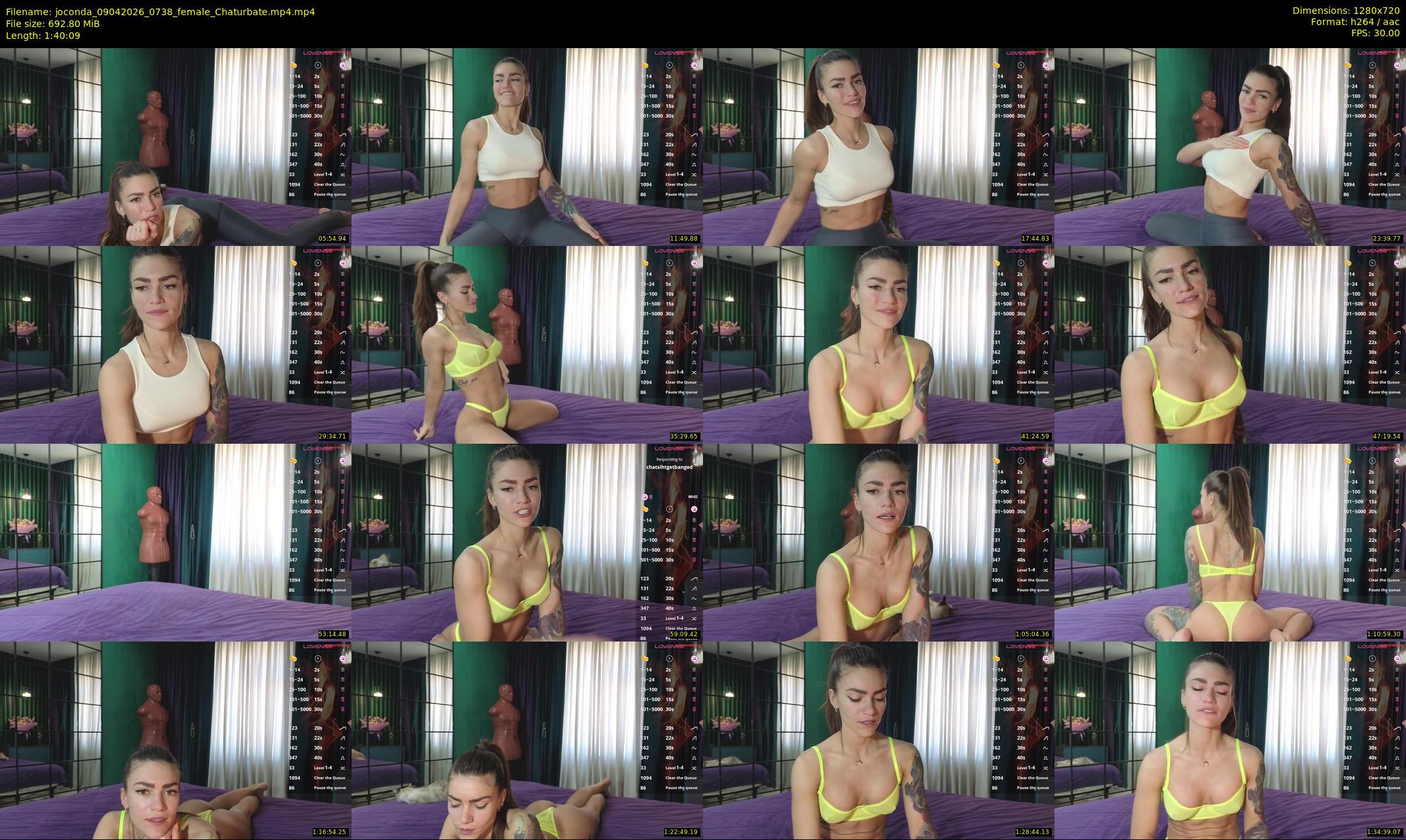 joconda — 101 minute Chaturbate female cam show recording, 720p, Apr 9, 2026