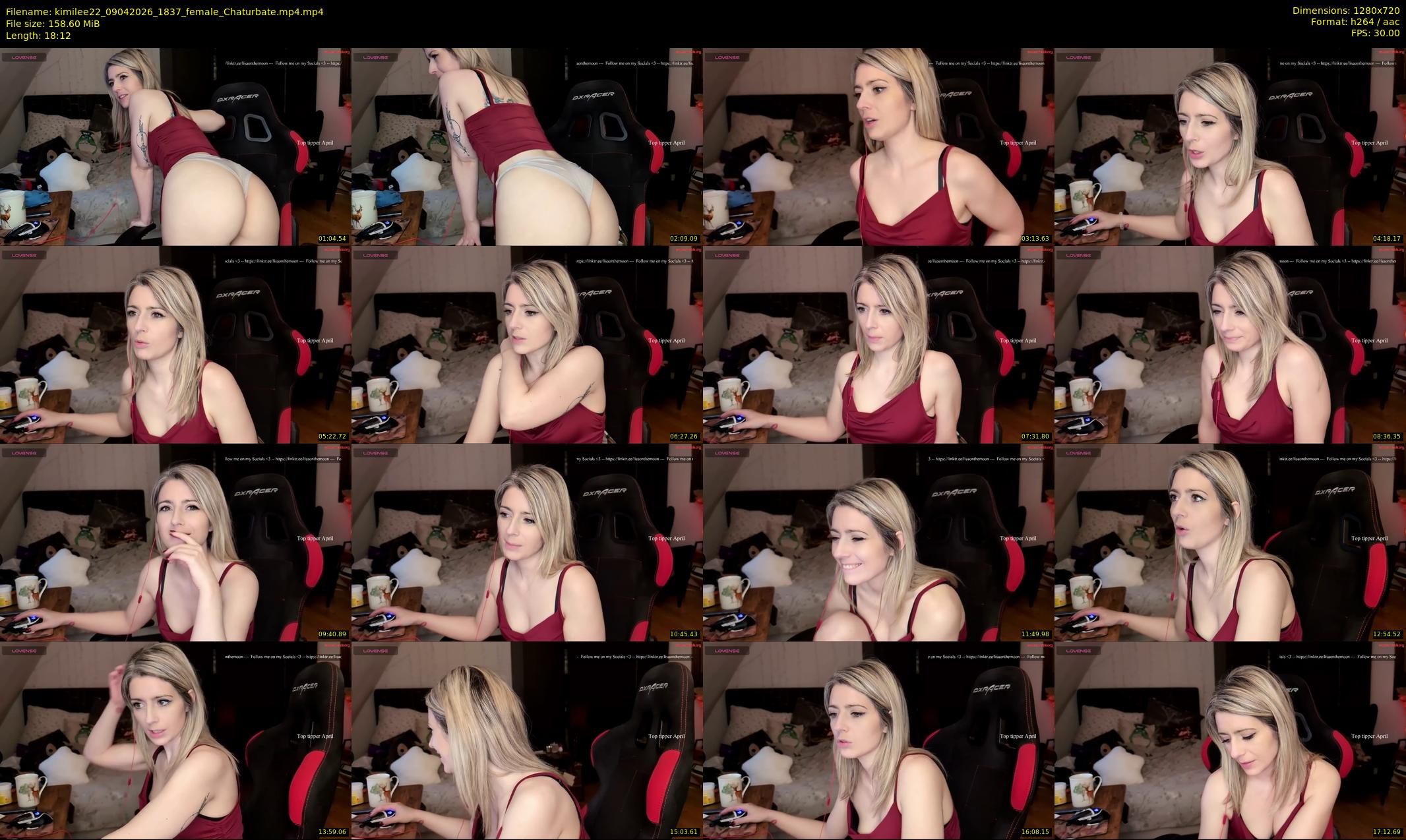 kimilee22 — 19 minute Chaturbate female cam show recording, 720p, Apr 9, 2026