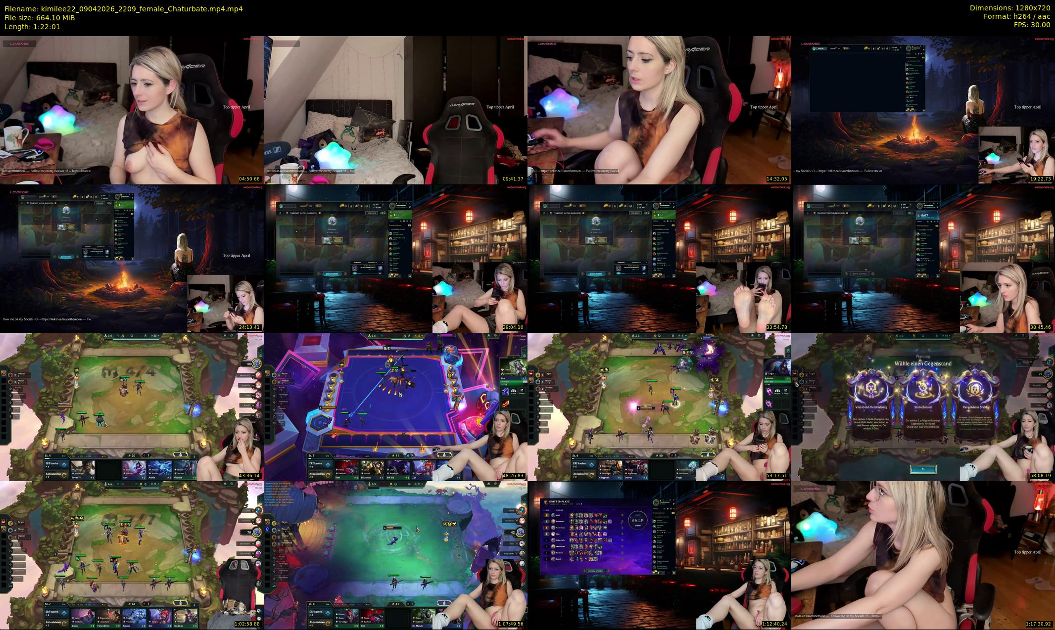 kimilee22 — 83 minute Chaturbate female cam show recording, 720p, Apr 9, 2026
