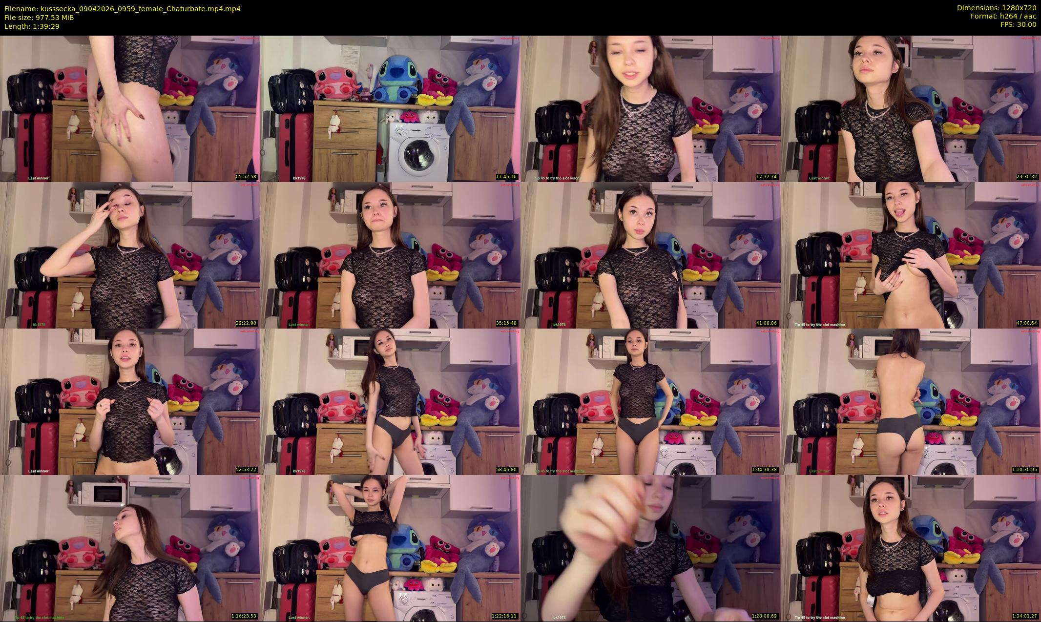 kusssecka — 100 minute Chaturbate female cam show recording, 720p, Apr 9, 2026