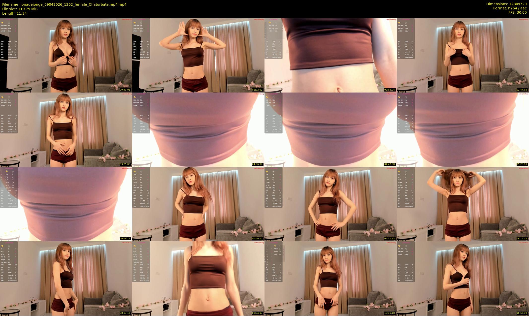 lonadejonge — 12 minute Chaturbate female cam show recording, 720p, Apr 9, 2026