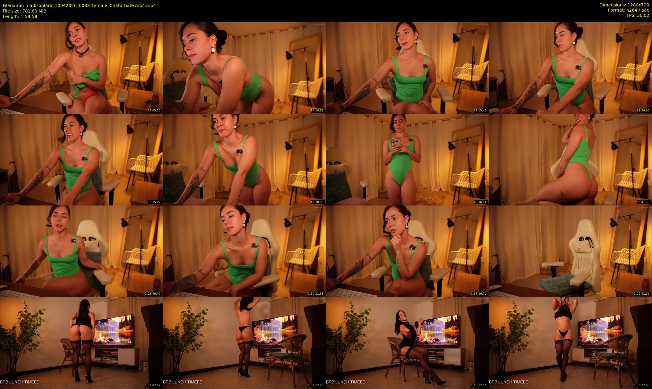 madisonlara — 120 minute Chaturbate female cam show recording, 720p, Apr 10, 2026