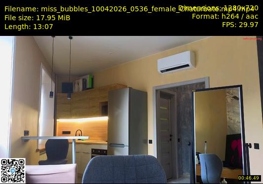 miss_bubbles — 14 minute Chaturbate female cam show recording, 720p, Apr 10, 2026