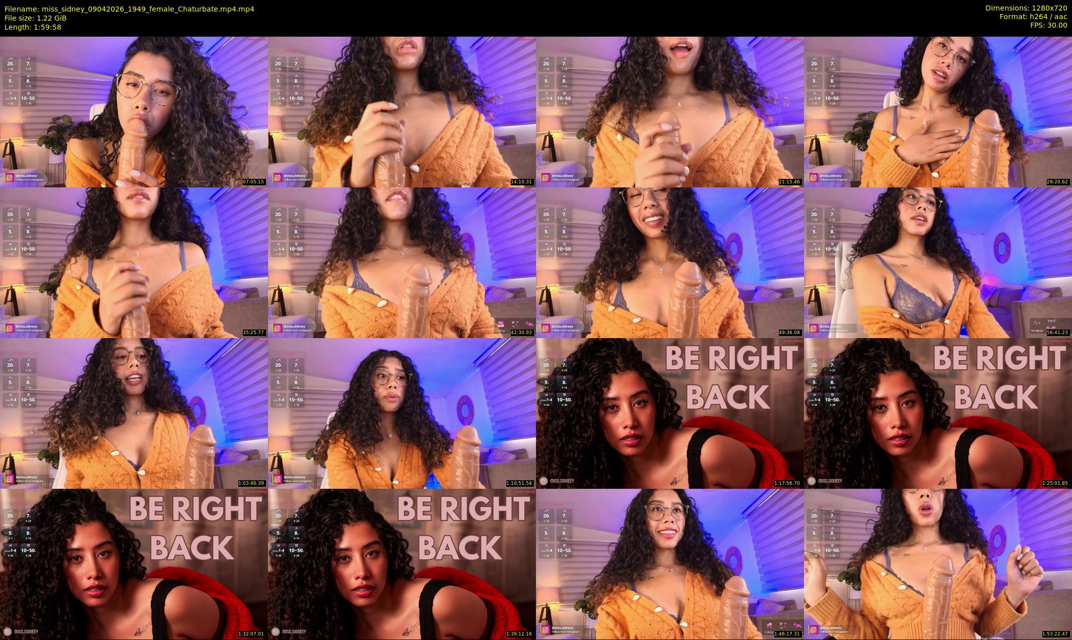 miss_sidney — 120 minute Chaturbate female cam show recording, 720p, Apr 9, 2026