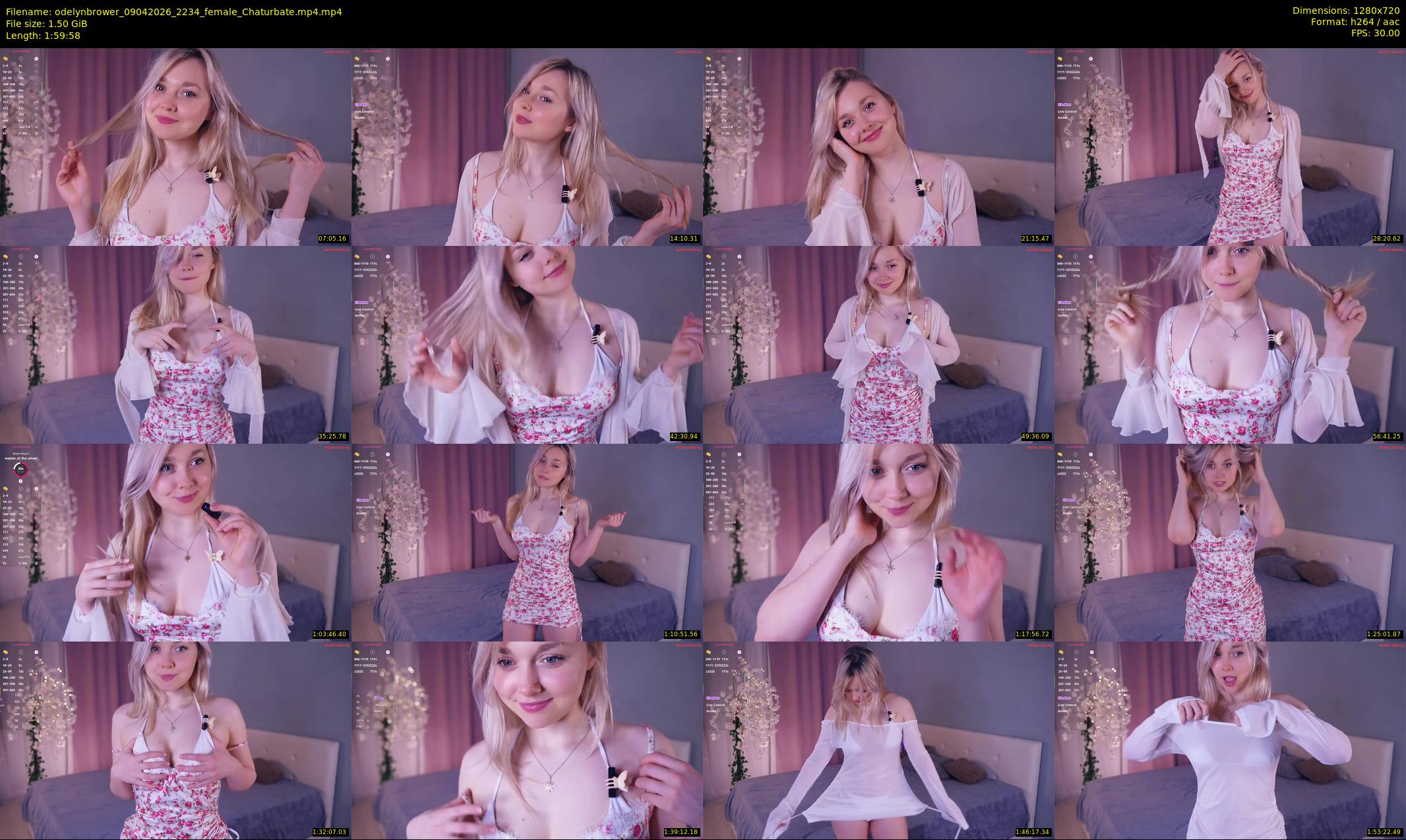 odelynbrower — 120 minute Chaturbate female cam show recording, 720p, Apr 9, 2026