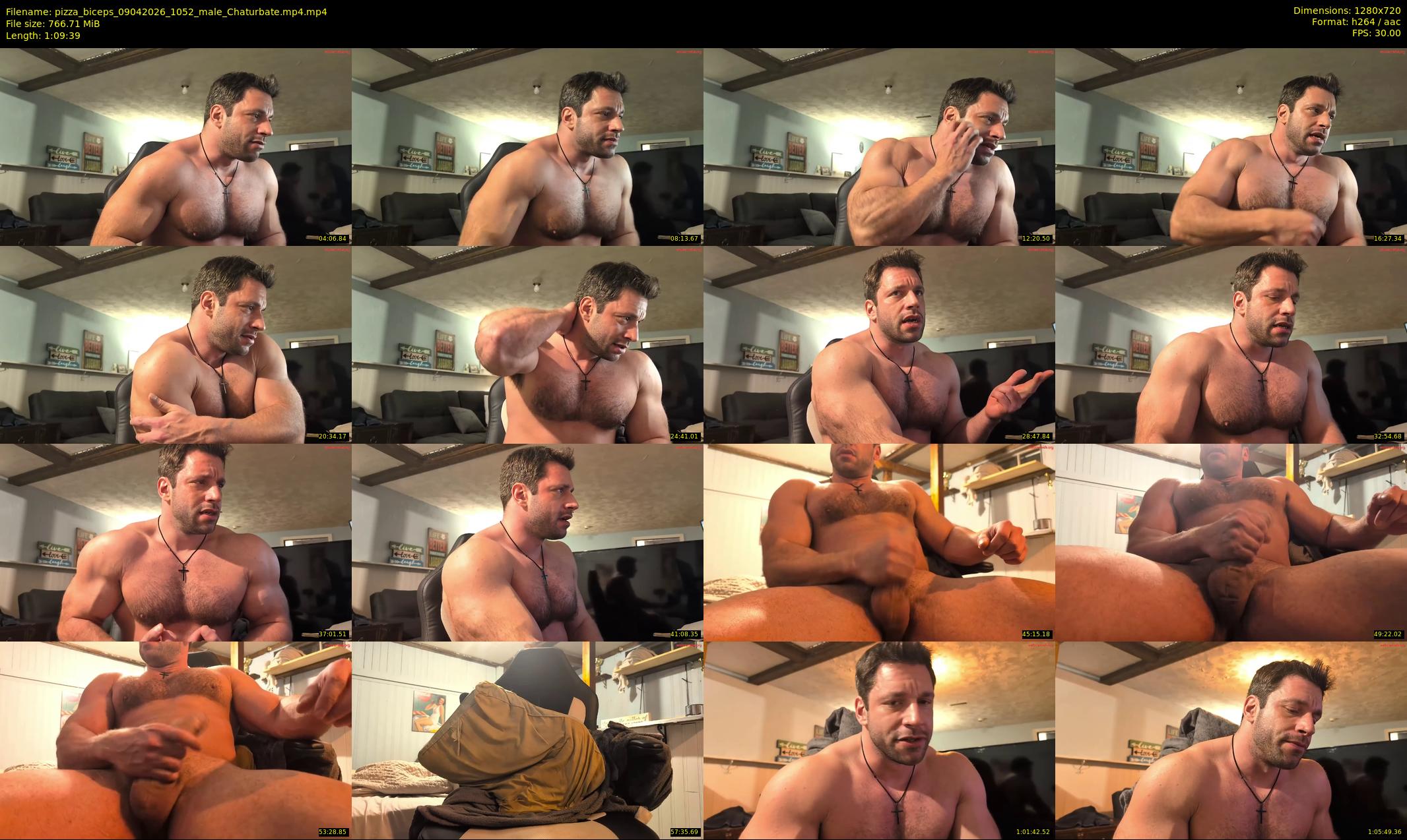 pizza_biceps — 70 minute Chaturbate male cam show recording, 720p, Apr 9, 2026