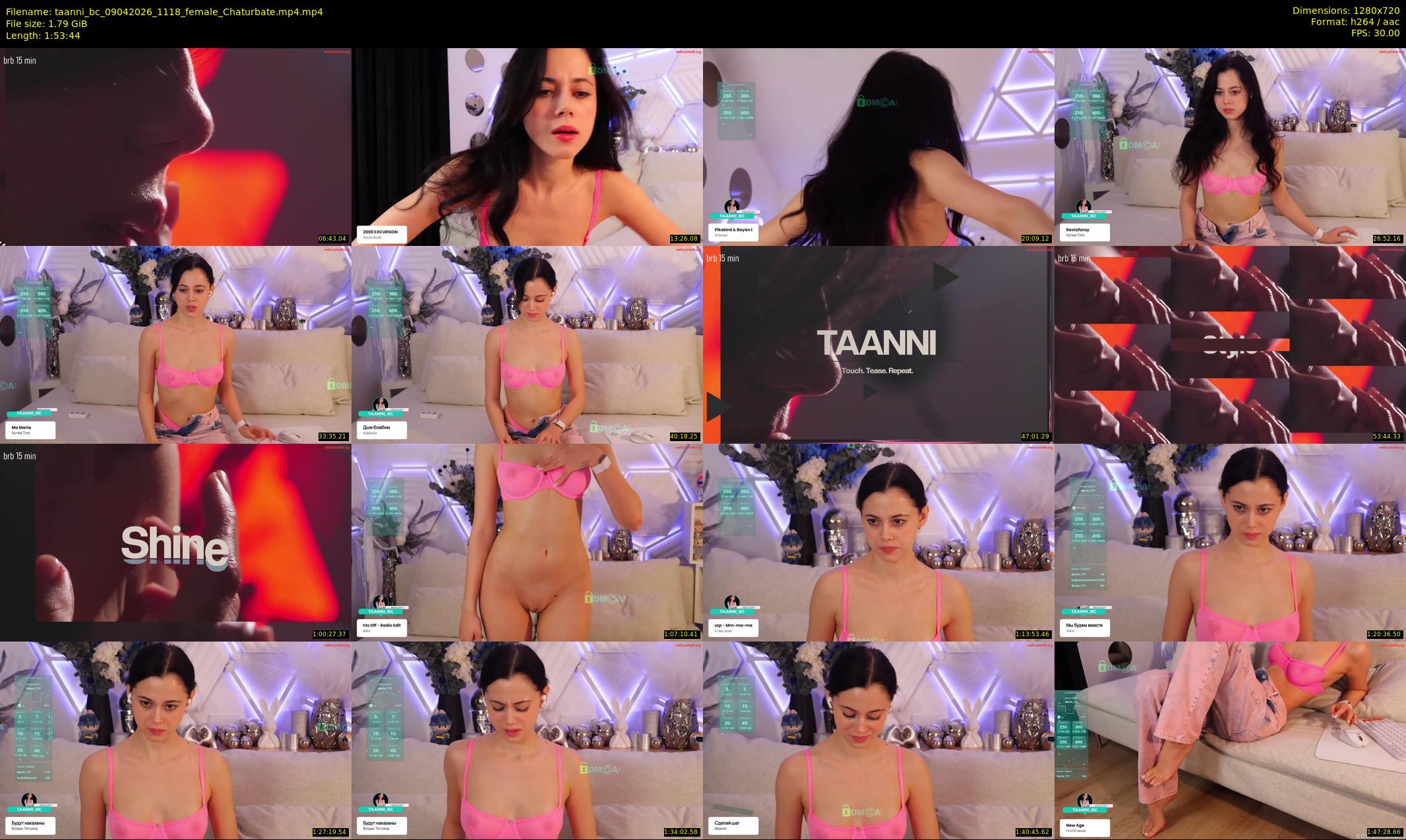 taanni_bc — 114 minute Chaturbate female cam show recording, 720p, Apr 9, 2026