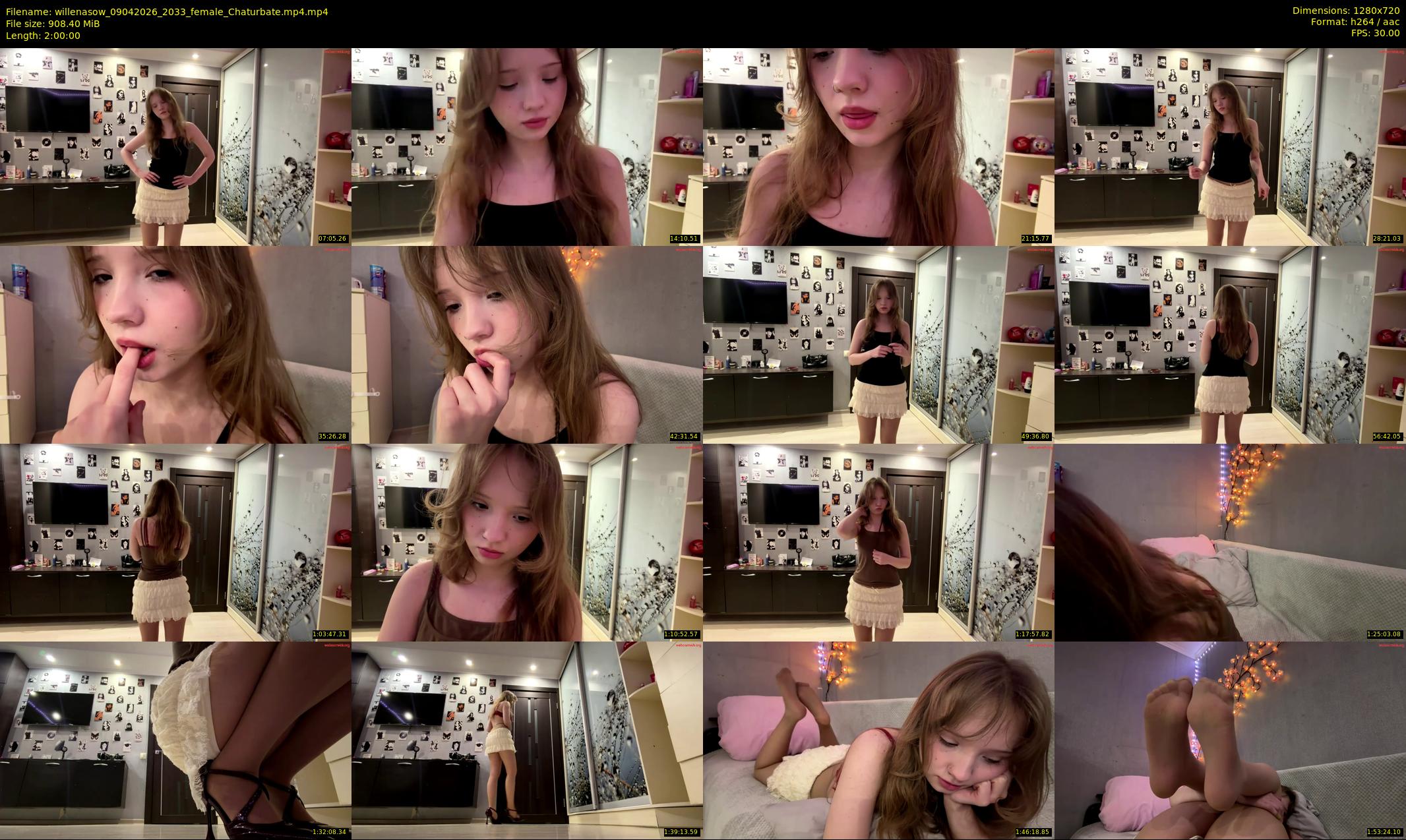 willenasow — 120 minute Chaturbate female cam show recording, 720p, Apr 9, 2026