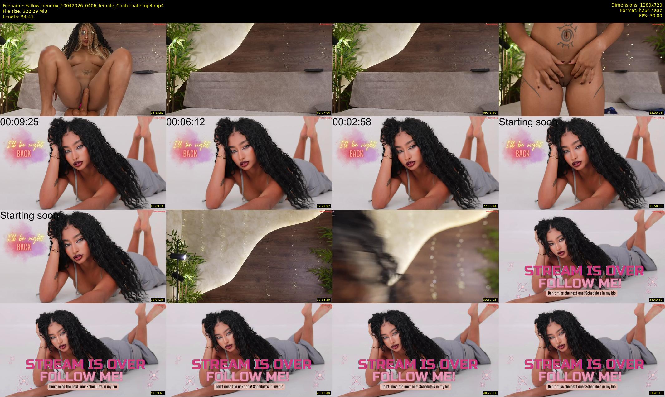 willow_hendrix — 55 minute Chaturbate female cam show recording, 720p, Apr 10, 2026