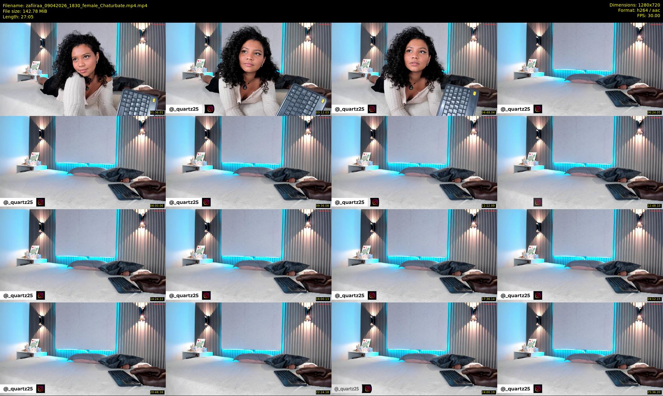 zafiiraa — 28 minute Chaturbate female cam show recording, 720p, Apr 9, 2026