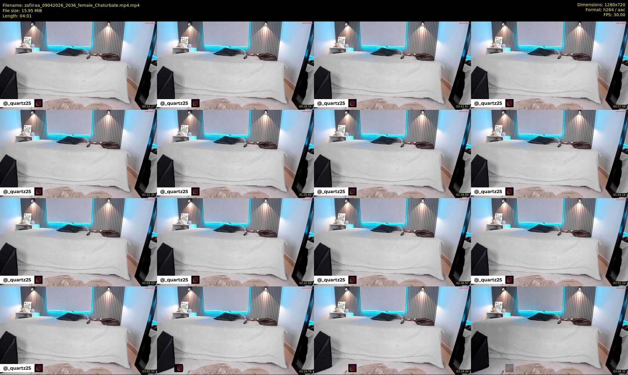 zafiiraa — 5 minute Chaturbate female cam show recording, 720p, Apr 9, 2026