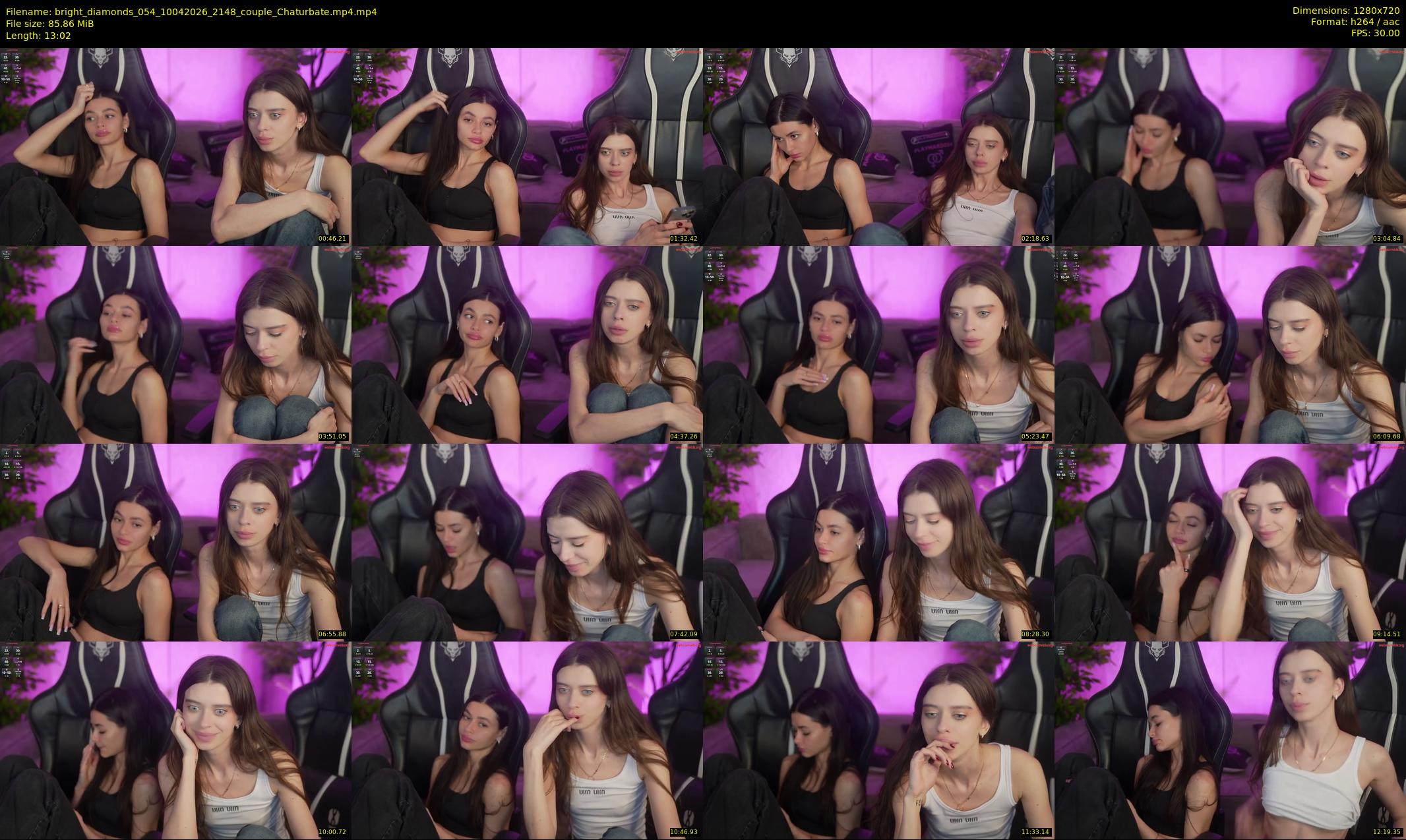 bright_diamonds_054 — 14 minute Chaturbate couple cam show recording, 720p, Apr 10, 2026