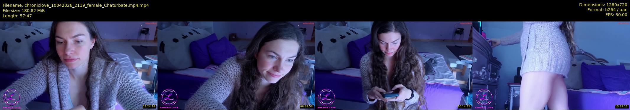 chroniclove — 58 minute Chaturbate female cam show recording, 720p, Apr 10, 2026