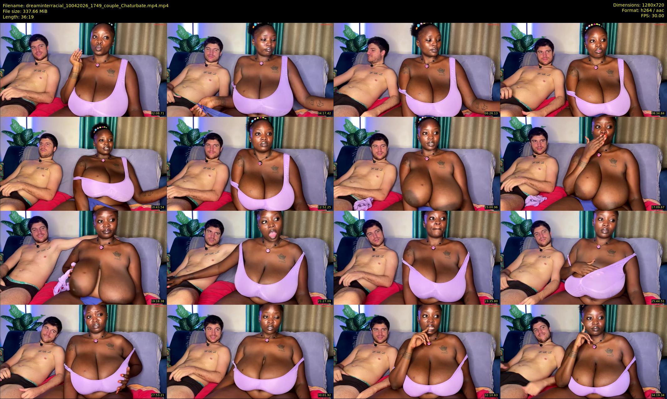 dreaminterracial — 37 minute Chaturbate couple cam show recording, 720p, Apr 10, 2026