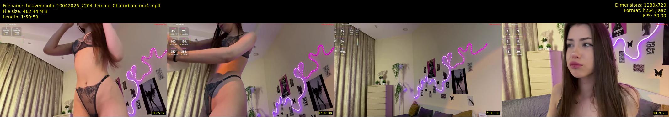 heavenmoth — 120 minute Chaturbate female cam show recording, 720p, Apr 10, 2026
