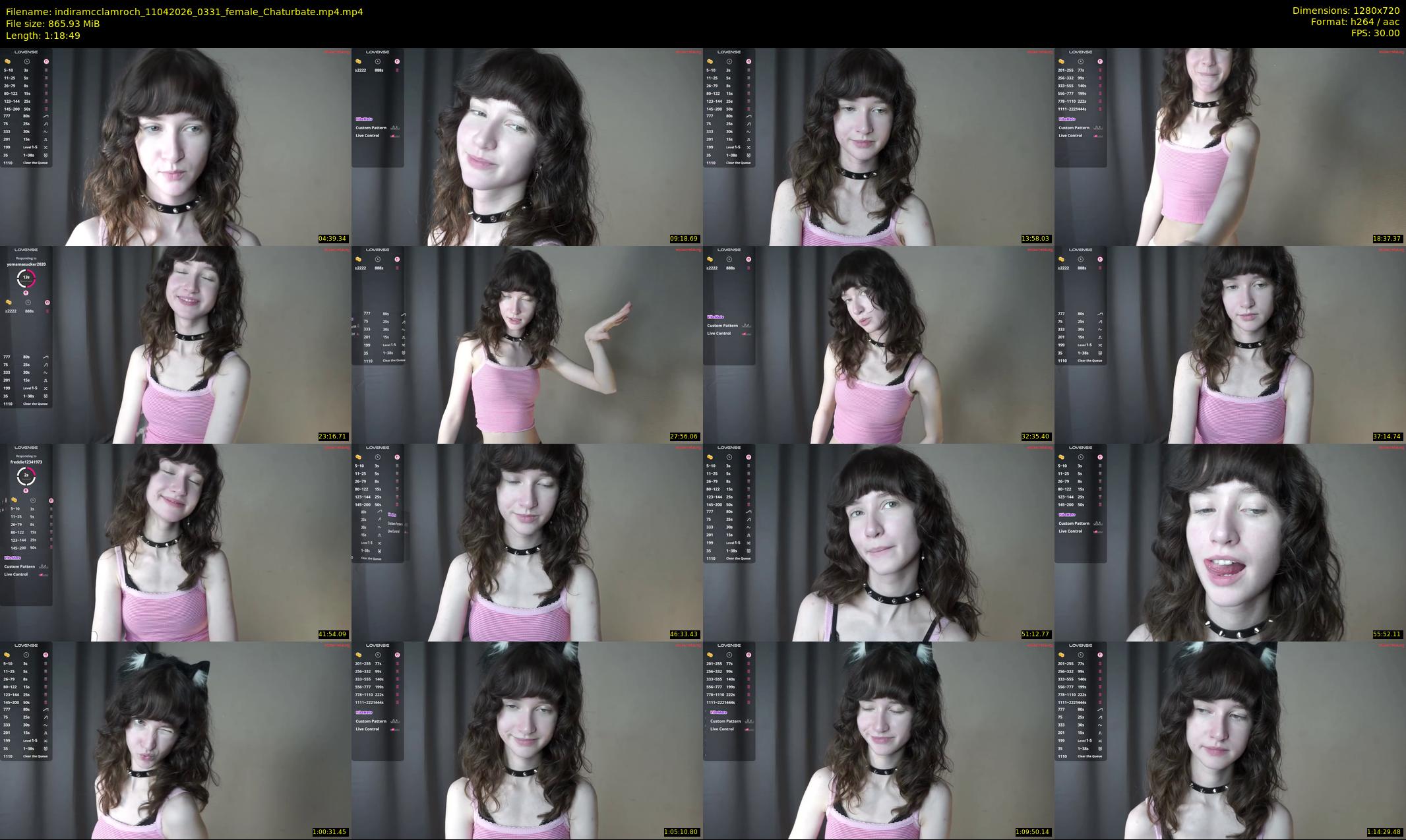 indiramcclamroch — 79 minute Chaturbate female cam show recording, 720p, Apr 11, 2026