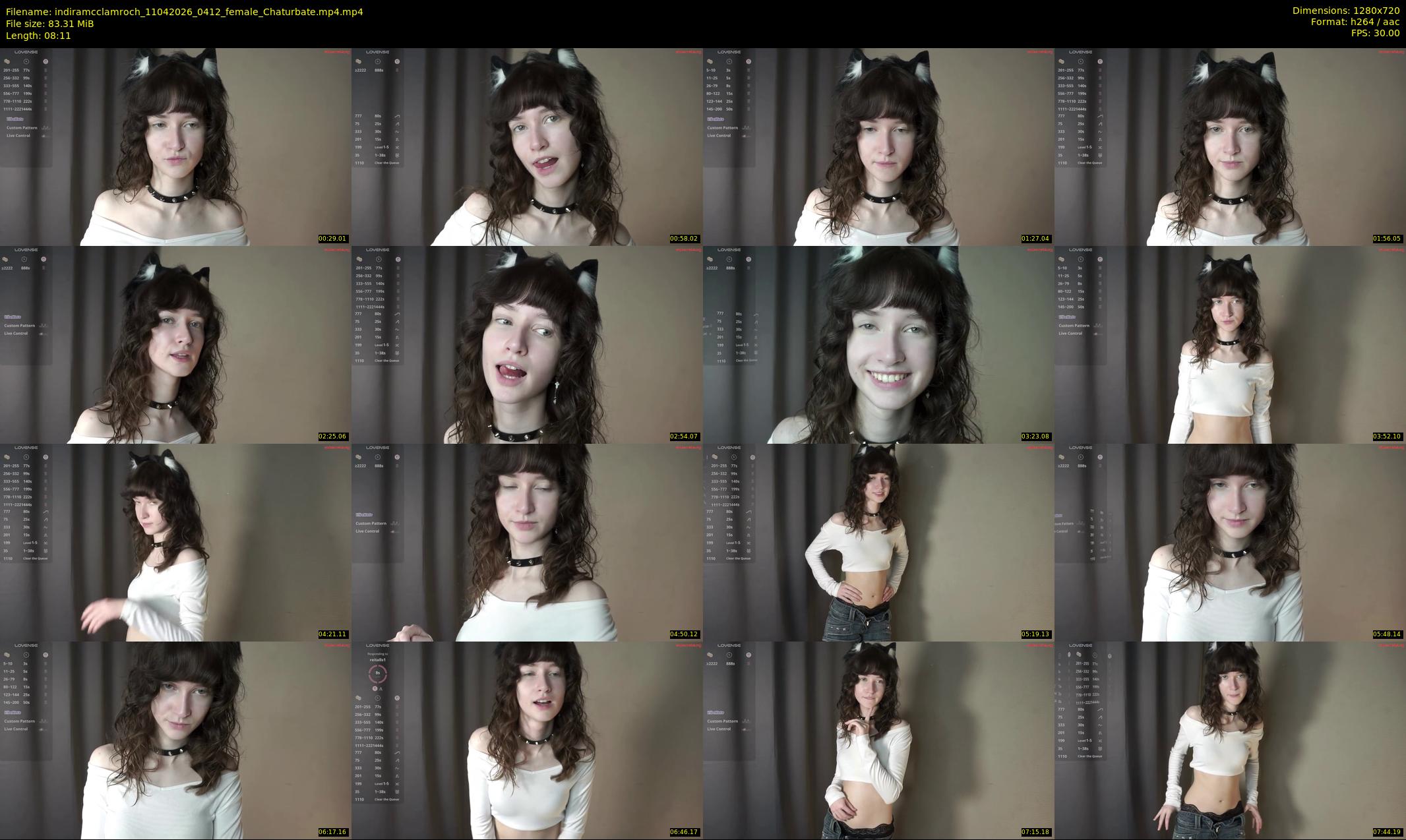 indiramcclamroch — 9 minute Chaturbate female cam show recording, 720p, Apr 11, 2026