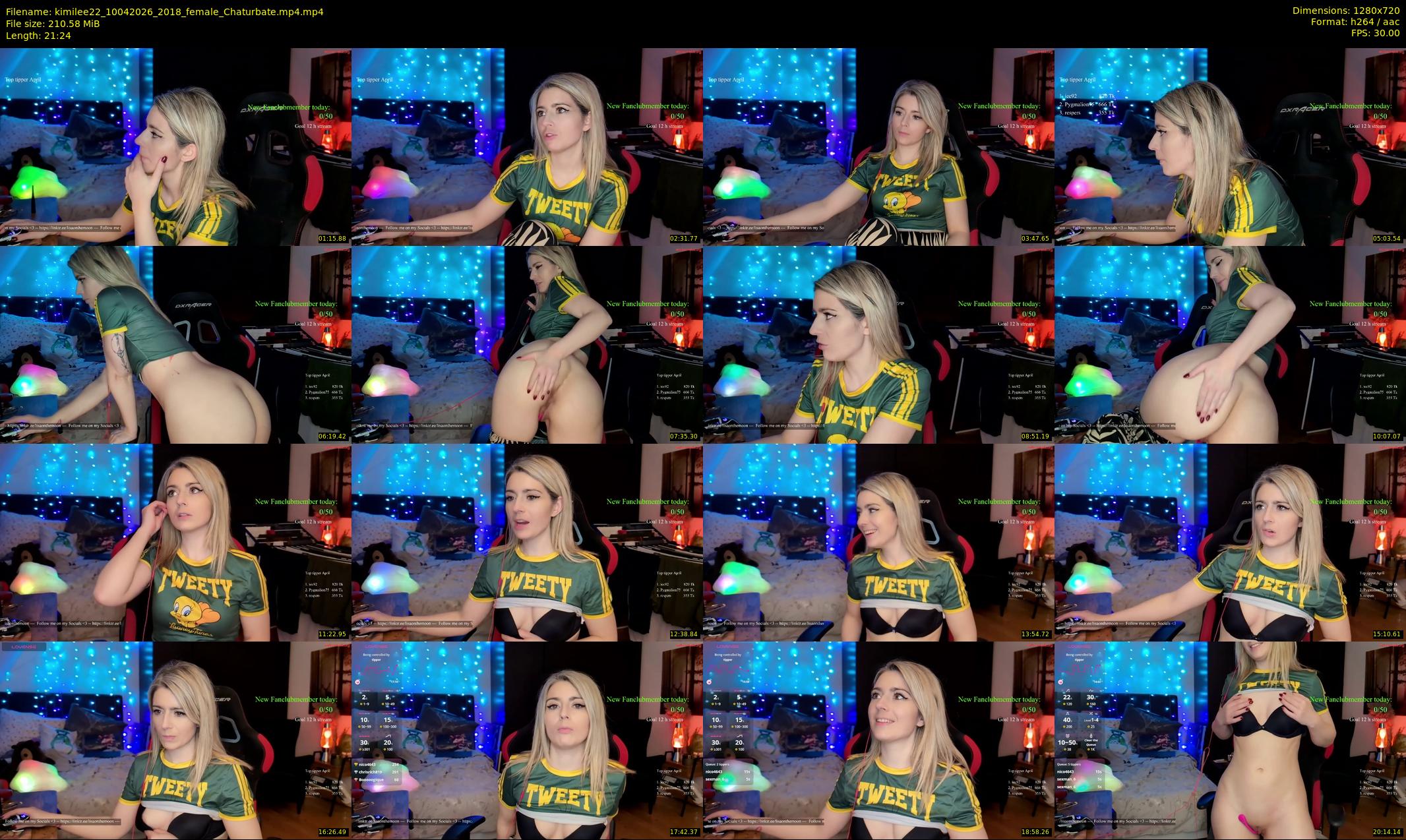 kimilee22 — 22 minute Chaturbate female cam show recording, 720p, Apr 10, 2026