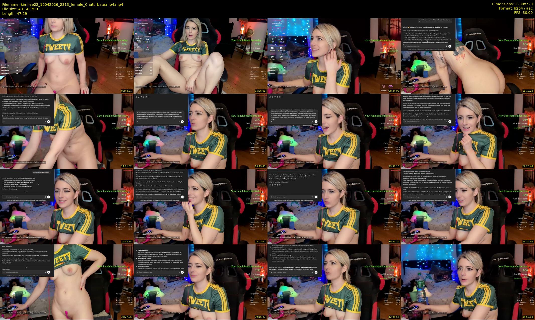 kimilee22 — 48 minute Chaturbate female cam show recording, 720p, Apr 10, 2026