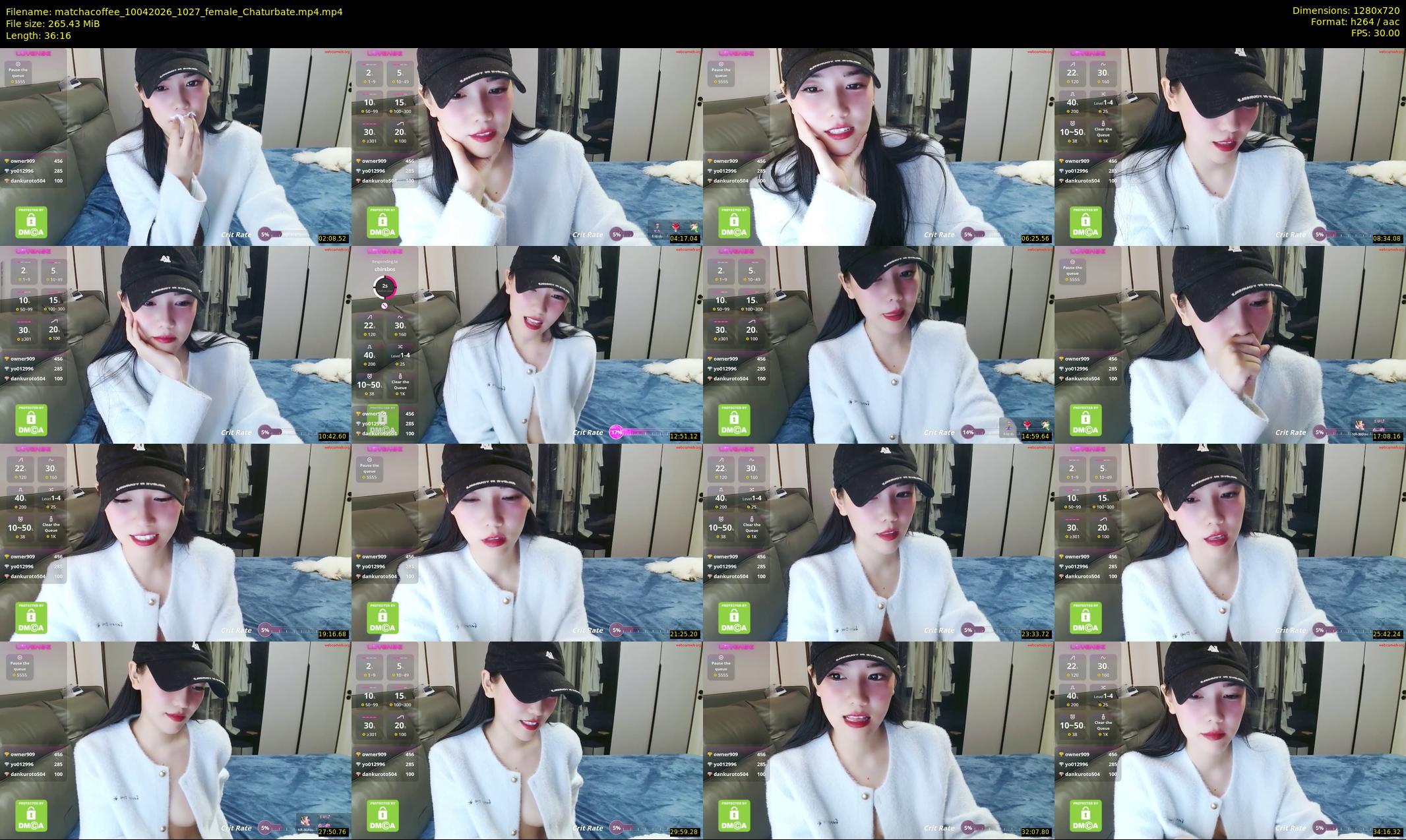 matchacoffee — 37 minute Chaturbate female cam show recording, 720p, Apr 10, 2026