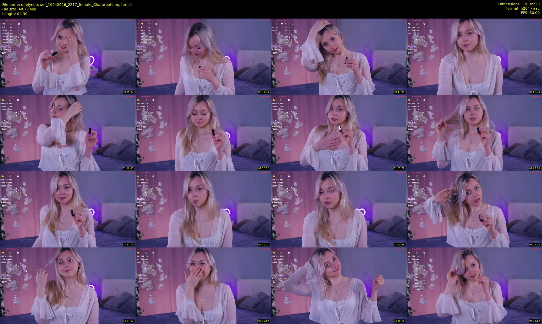 odelynbrower — 5 minute Chaturbate female cam show recording, 720p, Apr 10, 2026