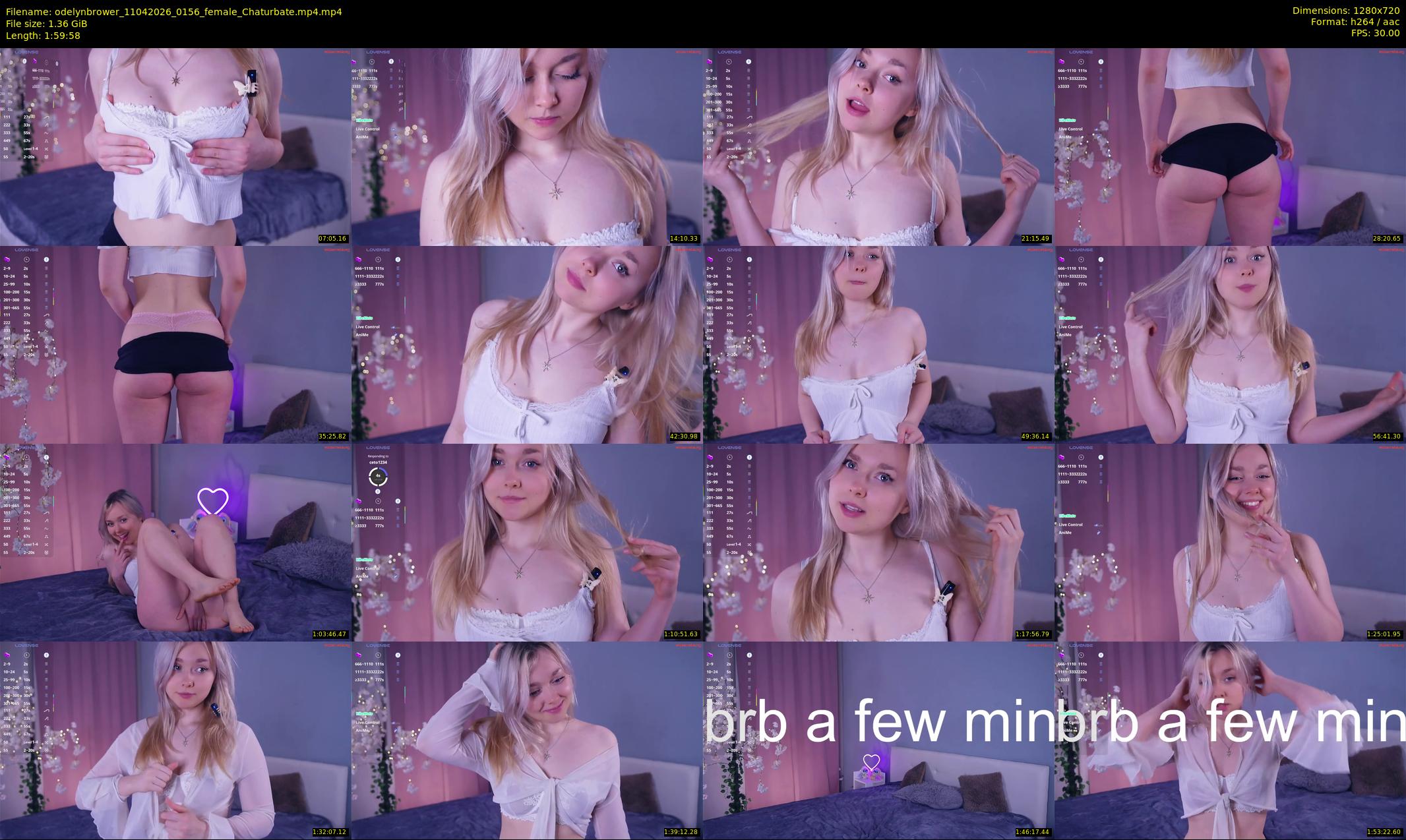 odelynbrower — 120 minute Chaturbate female cam show recording, 720p, Apr 11, 2026