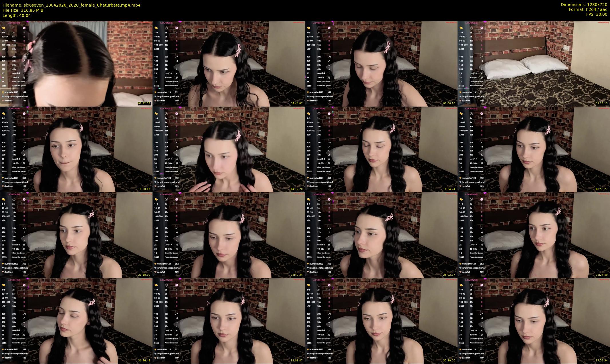 six6seven — 41 minute Chaturbate female cam show recording, 720p, Apr 10, 2026