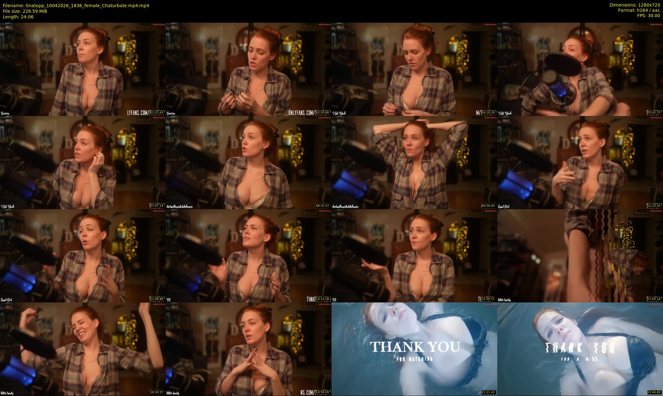 tinatopp — 25 minute Chaturbate female cam show recording, 720p, Apr 10, 2026