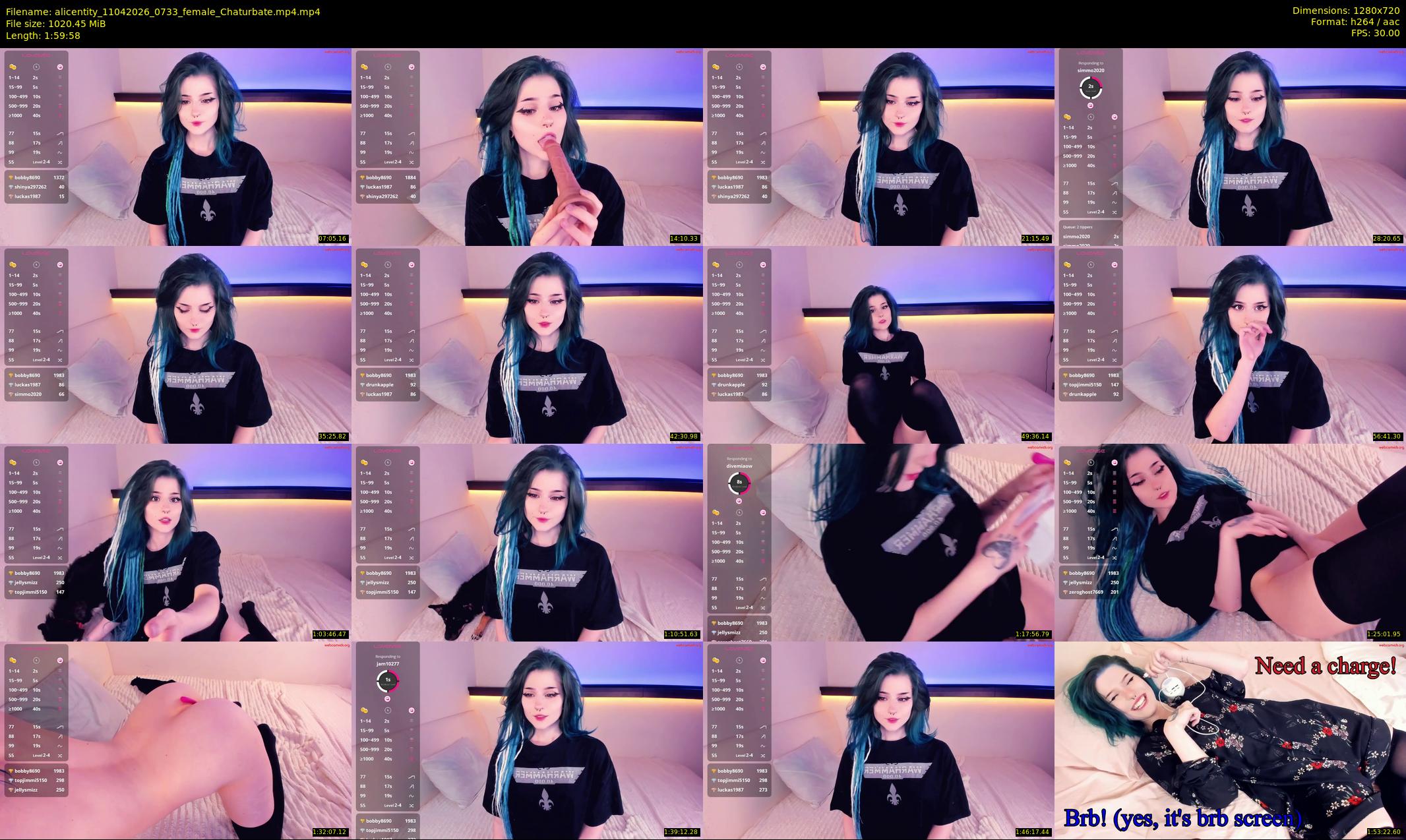 alicentity — 120 minute Chaturbate female cam show recording, 720p, Apr 11, 2026