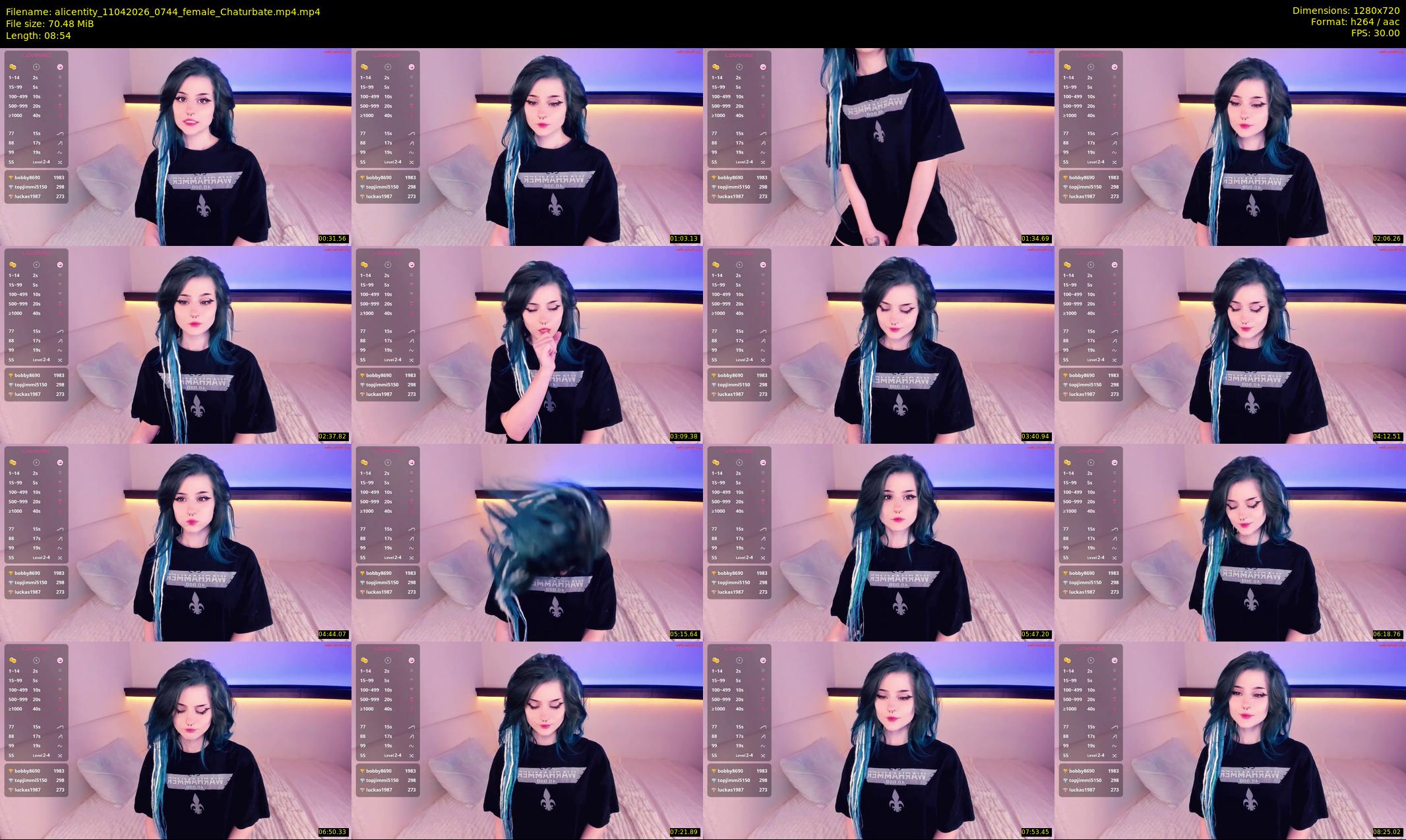 alicentity — 9 minute Chaturbate female cam show recording, 720p, Apr 11, 2026