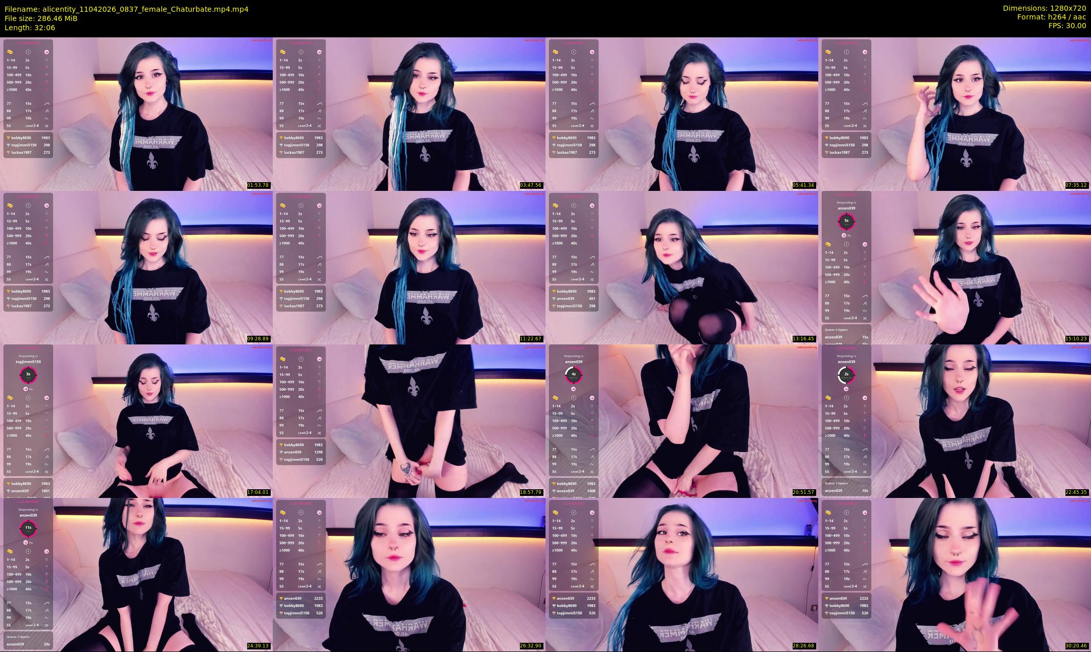alicentity — 33 minute Chaturbate female cam show recording, 720p, Apr 11, 2026