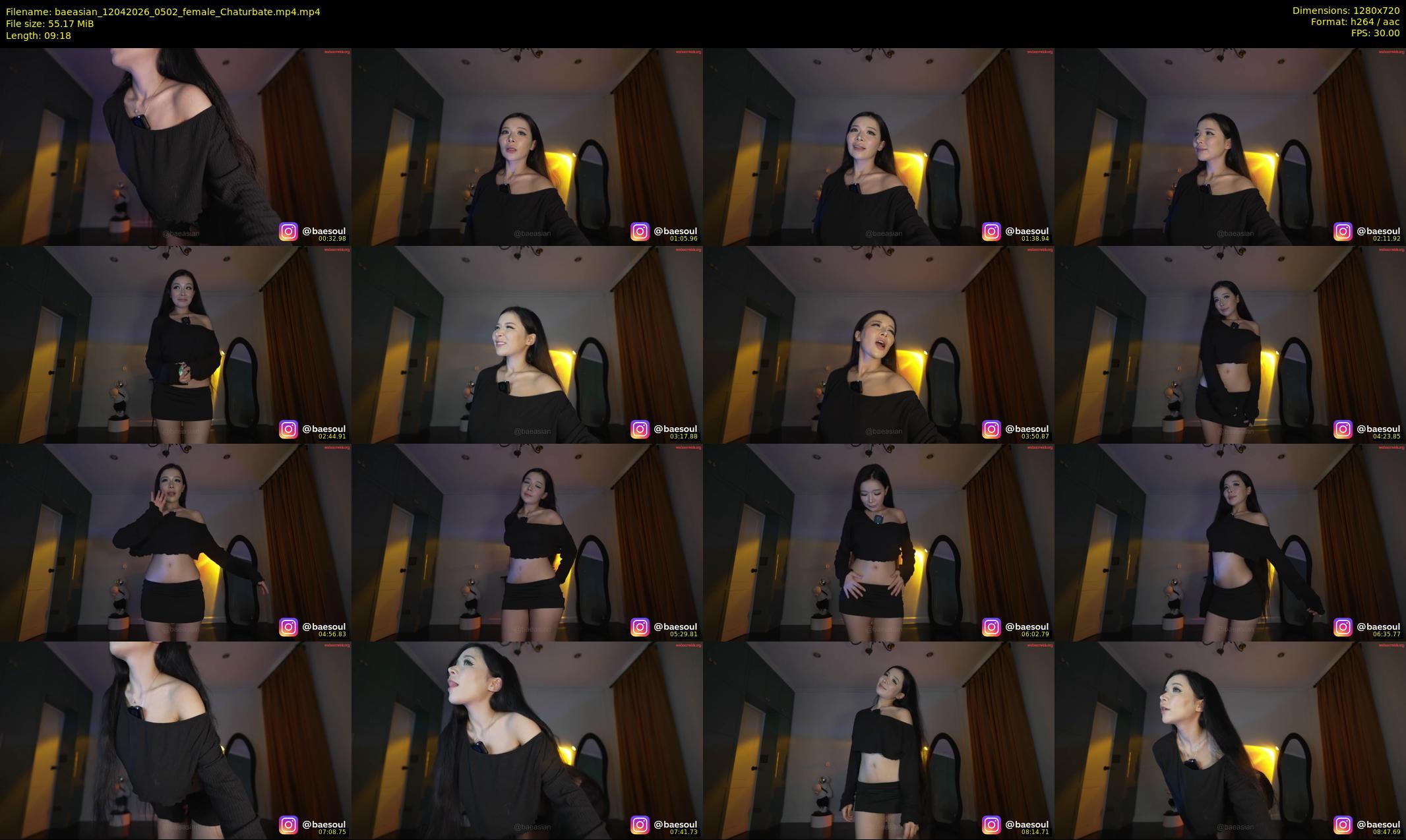 baeasian — 10 minute Chaturbate female cam show recording, 720p, Apr 12, 2026